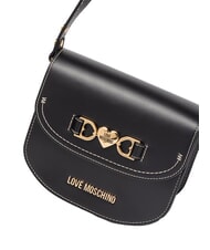 LOVE MOSCHINO LOVE CHAIN Mini-Umhängetasche Schwarz - Damentaschen - 3