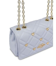 LOVE MOSCHINO SWEET STUDS Umhängetasche mit Kette Hellblau - Damentaschen - 3