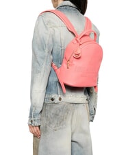 LOVE MOSCHINO LOVE EMBOSSED Rucksack mit gesticktem Logo Koralle - Damentaschen - 5