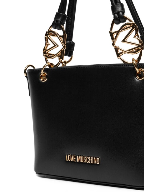 LOVE CHAIN STRAP Einkaufstasche mit Schultergurt Schwarz - Damentaschen