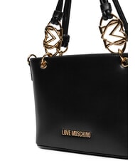 LOVE MOSCHINO LOVE CHAIN STRAP Einkaufstasche mit Schultergurt Schwarz - Damentaschen - 3