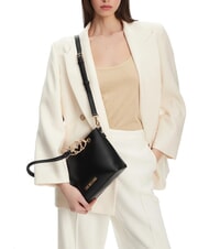 LOVE MOSCHINO LOVE CHAIN STRAP Einkaufstasche mit Schultergurt Schwarz - Damentaschen - 5