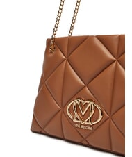 LOVE MOSCHINO GEOMETRIC Umhängetasche mit Kettengriffen Kamel - Damentaschen - 3