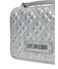 LOVE MOSCHINO BOLD LOVE Umhängetasche mit Kettengriffen Silber - Damentaschen - 3