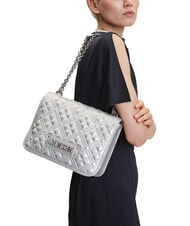LOVE MOSCHINO BOLD LOVE Umhängetasche mit Kettengriffen Silber - Damentaschen - 5