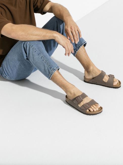 ARIZONA BIRKO-FLOR NUBUK Pantoffel-Sandale Mokka - Schuhe Unisex