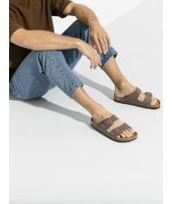 BIRKENSTOCK ARIZONA BIRKO-FLOR NUBUK Pantoffel-Sandale Mokka - Schuhe Unisex - 7