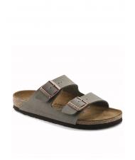 BIRKENSTOCK ARIZONA Nubuk-Sandale Stein - Herrenschuhe - 4