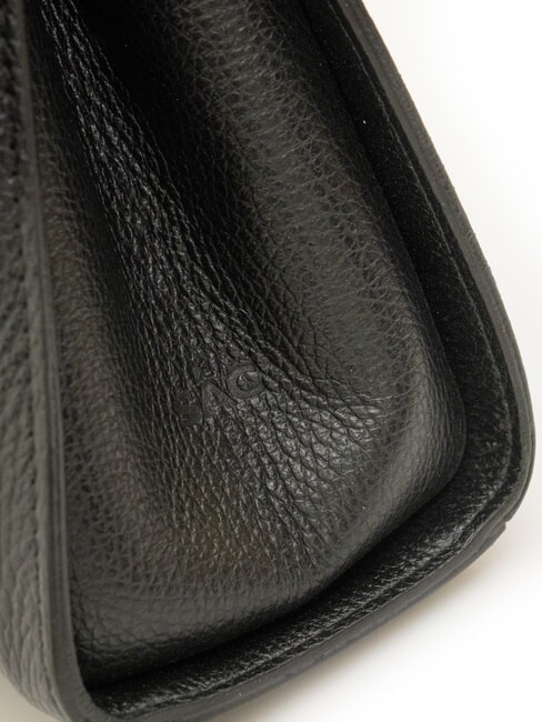 SABRINA Dollar-Umh&auml;ngetasche aus Leder Schwarz - Damentaschen