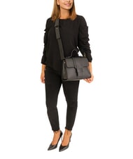 LESAC SABRINA Dollar-Umh&auml;ngetasche aus Leder Schwarz - Damentaschen - 6