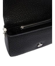 PINKO LOVE ONE SLOUCHY  Mini-Umhängetasche aus Leder schwarze Limousine - mattsilber - Damentaschen - 4