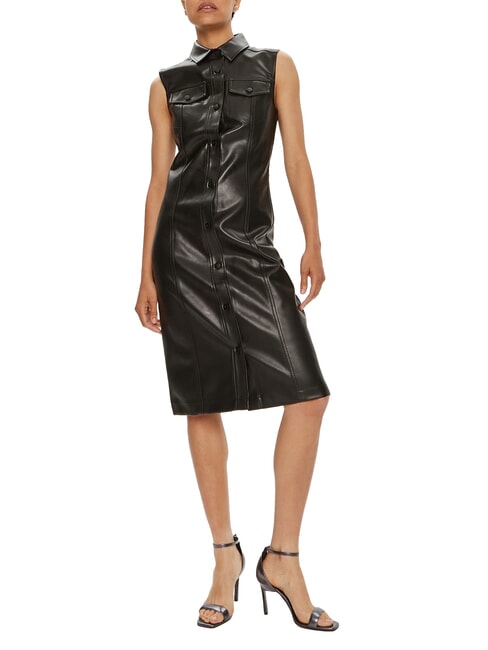 CK JEANS Knielanges ärmelloses Kleid ck schwarz - Damenkleider