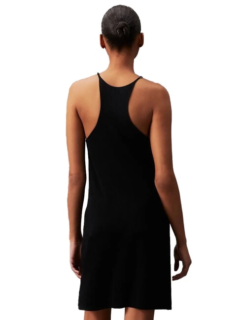 CK JEANS Geripptes kurzes Tankkleid ck schwarz - Damenkleider