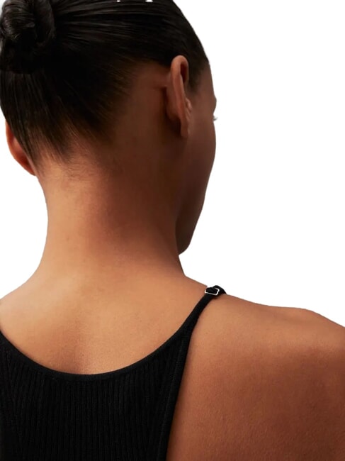 CK JEANS Geripptes kurzes Tankkleid ck schwarz - Damenkleider