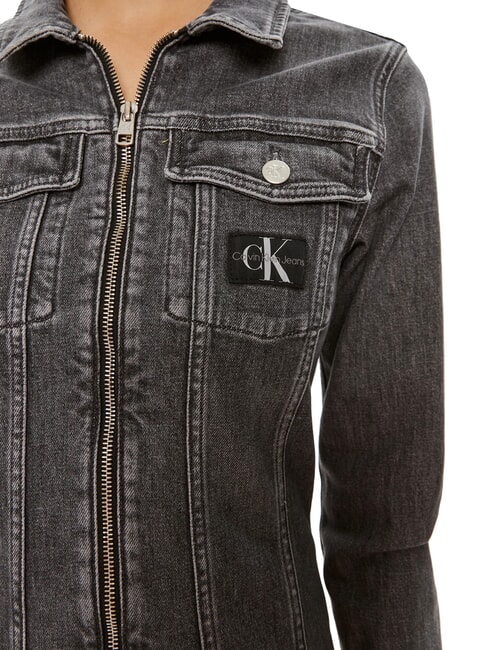 CK JEANS Langärmliges Jeanskleid mit durchgehendem Reißverschluss Jeansgrau - Damenkleider