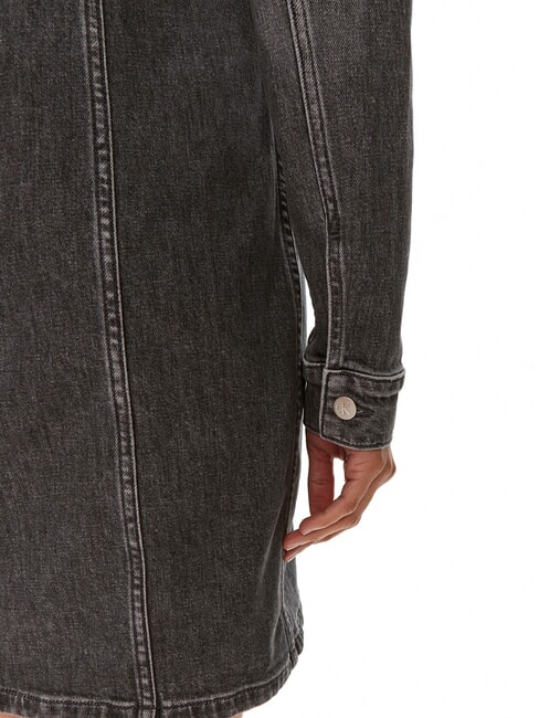 CK JEANS Langärmliges Jeanskleid mit durchgehendem Reißverschluss Jeansgrau - Damenkleider