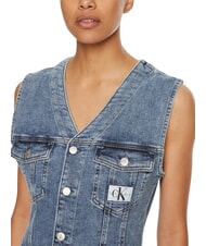 CALVIN KLEIN CK JEANS Kurzes Jeanskleid mit Armlöchern Denim - Damenkleider - 3