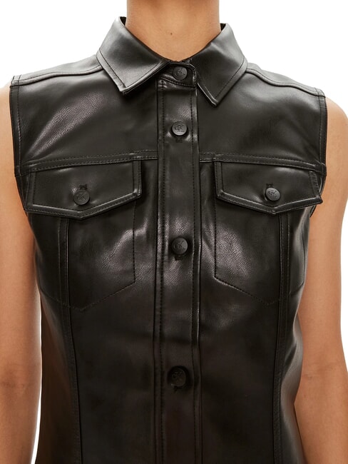 CK JEANS Knielanges &auml;rmelloses Kleid ck schwarz - Damenkleider