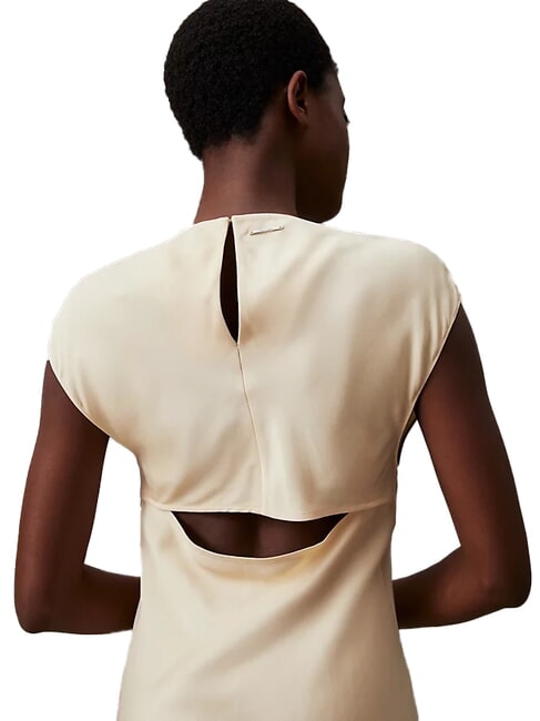 CK Cut-Out-Midikleid mit Seitenschlitzen Holzasche - Damenkleider