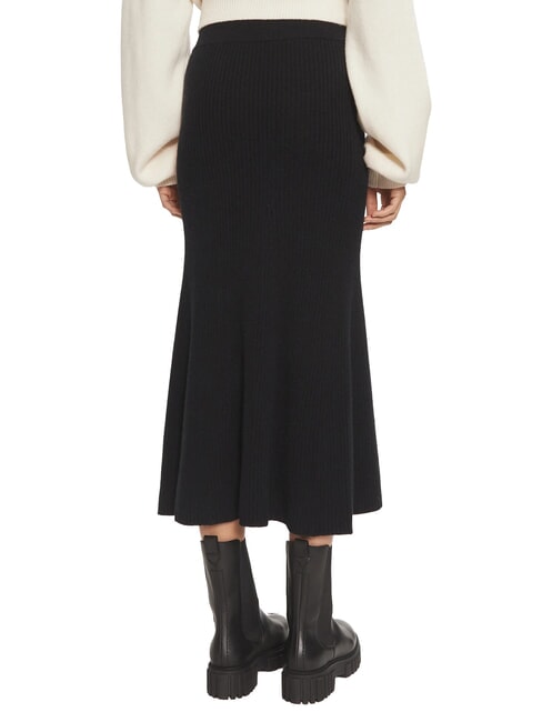 CK Gerippter ausgestellter Midirock ck schwarz - Damenröcke