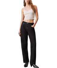 CALVIN KLEIN CK JEANS Bralette-Tanktop aus Baumwolle Elfenbein / Pelikan - T-Shirts und Tops f&uuml;r Damen - 4