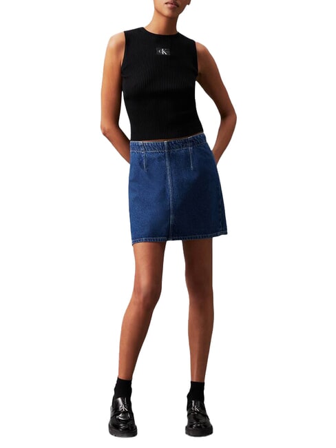 CK JEANS Geripptes Tanktop ck schwarz - T-Shirts und Tops für Damen