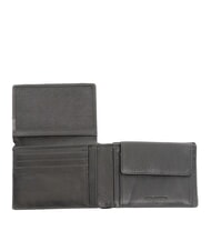 PIQUADRO TALLIN Brieftaschenklappe und M&uuml;nzfach aus Leder Schwarz - Brieftaschen Herren - 2