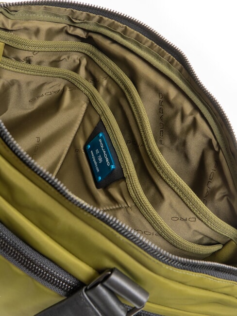 PQ-RY Schlanke 14-Zoll-Laptop-Aktentasche Gr&uuml;n Schwarz - Arbeitstaschen