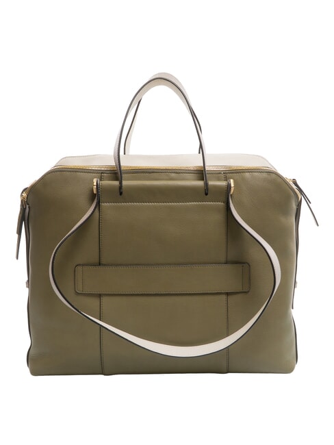 CIRCLE  CIRCLE Multifunktionale Ledertasche GR&Uuml;N / BEIGE - Arbeitstaschen