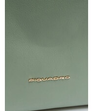 PIQUADRO CIRCLE Rucksacktasche aus Leder Gr&uuml;n blau - Arbeitstaschen - 3