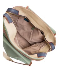 PIQUADRO CIRCLE Rucksacktasche aus Leder Gr&uuml;n blau - Arbeitstaschen - 5