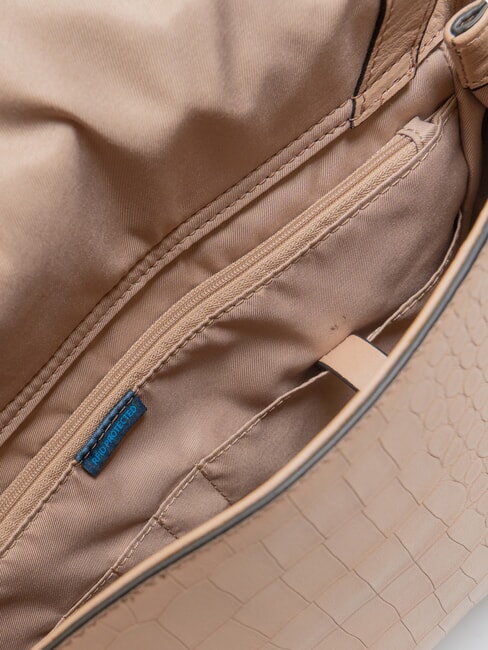 DAFNE Tablet-Tasche aus Leder Kokosnuss/Rosa - Damentaschen