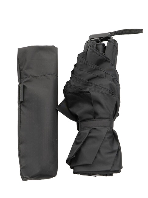 NABUCCO Mini-Regenschirm mit Lederetui Schwarz - Regenschirme