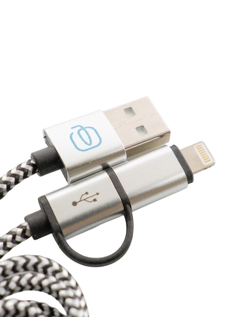 BAGMOTIC Lederkabelbinder mit USB-Kabel Leder / rot - Reisezubehör