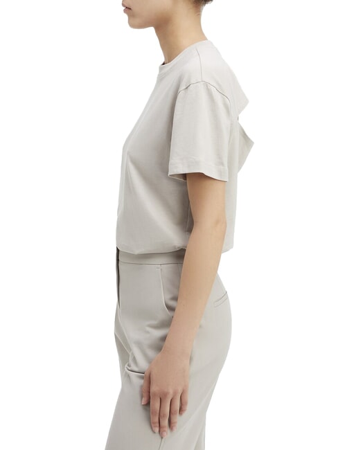 CK Kurzarm-T-Shirt mit ausgeschnittenem Rücken Sandkiesel - T-Shirts und Tops für Damen