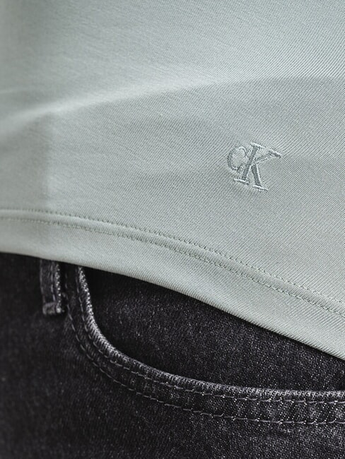 CK JEANS Langärmliges T-Shirt mit Rundhalsausschnitt schiefergrau - T-Shirts und Tops für Damen