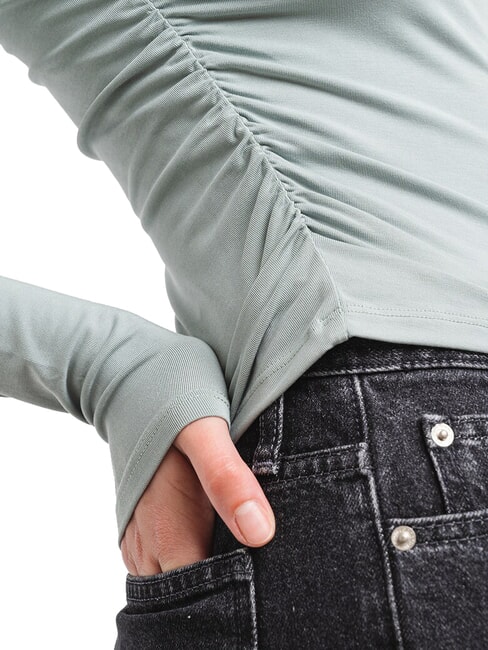 CK JEANS Langärmliges T-Shirt mit Rundhalsausschnitt schiefergrau - T-Shirts und Tops für Damen