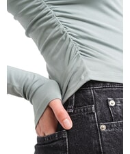 CALVIN KLEIN CK JEANS Langärmliges T-Shirt mit Rundhalsausschnitt schiefergrau - T-Shirts und Tops für Damen - 4