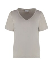 CALVIN KLEIN CK Kurzärmliges T-Shirt mit V-Ausschnitt Sandkiesel - T-Shirts und Tops für Damen - 4