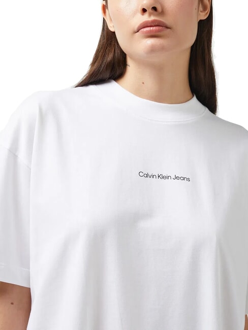 CK JEANS Relaxed Fit Kurzarm-T-Shirt mit Print strahlendes Weiß - T-Shirts und Tops für Damen