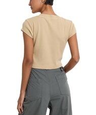 CALVIN KLEIN CK JEANS Kurzärmliges Cropped-T-Shirt blasses Khaki - T-Shirts und Tops für Damen - 2