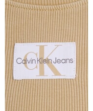CALVIN KLEIN CK JEANS Kurzärmliges Cropped-T-Shirt blasses Khaki - T-Shirts und Tops für Damen - 3