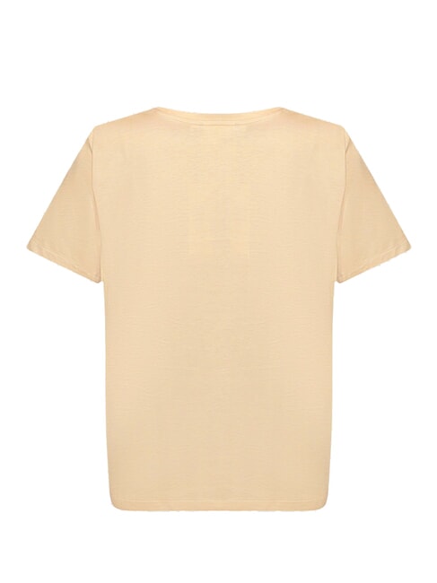 CK Kurzärmliges T-Shirt mit Rundhalsausschnitt Eiskaffee - T-Shirts und Tops für Damen