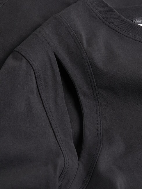 CK Kurzärmliges Cut-Out-T-Shirt ck schwarz - T-Shirts und Tops für Damen