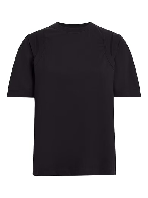 CK Kurzärmliges Cut-Out-T-Shirt ck schwarz - T-Shirts und Tops für Damen