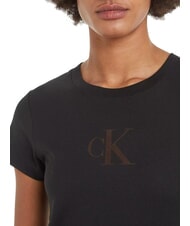 CALVIN KLEIN CK JEANS Geripptes Kurzarm-T-Shirt - T-Shirts und Tops für Damen