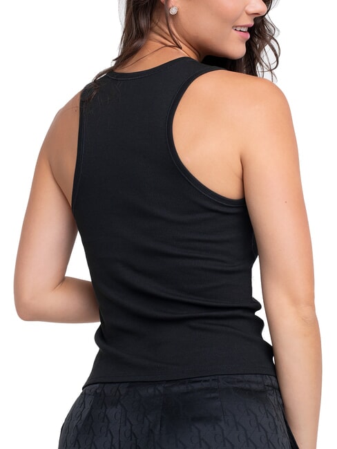 CK Geripptes Racerback-Tanktop Schwarz - T-Shirts und Tops für Damen