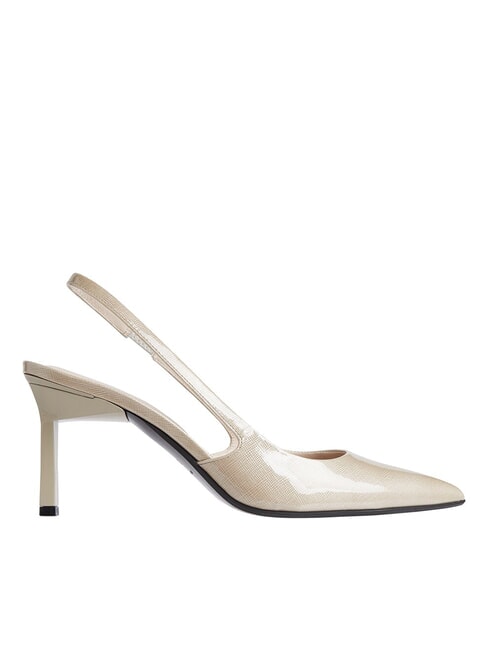 CK Slingback-Pumps aus Leder Steinbeige - Damenschuhe