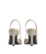 CALVIN KLEIN CK Slingback-Pumps aus Leder Steinbeige - Damenschuhe - 4