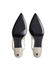 CALVIN KLEIN CK Slingback-Pumps aus Leder Steinbeige - Damenschuhe - 5